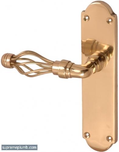 Jali Lever Latch Polished Brass - DISCONTINUED 